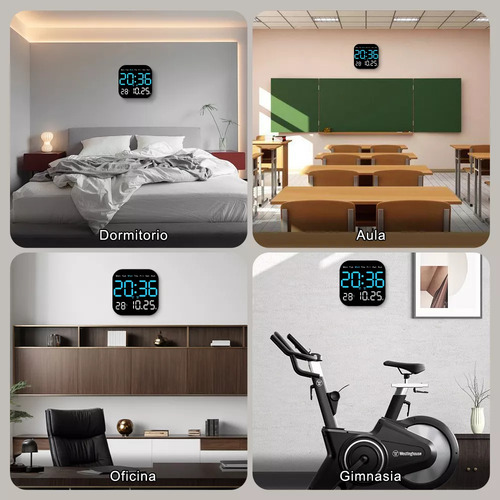 WELAGO® Reloj Digital Led Con Fecha, Temperatura, Alarma Y Control