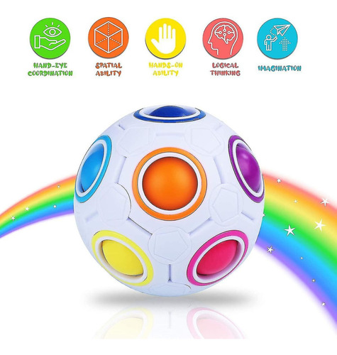 Cubo Magico Yj Bola Arcoiris Puzzle Juego De Ingenio