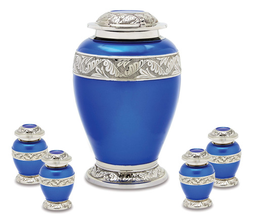 Berkshire Azul Adulto Con Cuatro Tokens Urnas Decorativ...