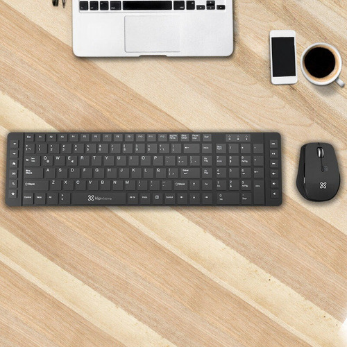 Teclado + Mouse Klip Xtreme Inalámbrico Usb Negro