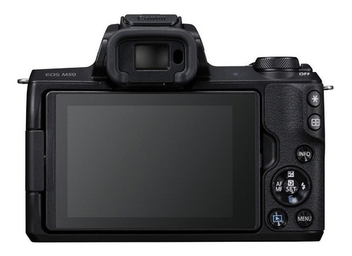 Canon EOS M Kit M50 + lente 15-45mm IS STM + lente 55-200mm IS STM sin espejo color negro
