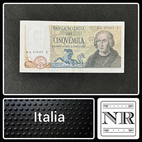 Italia - 5000 Liras - Año 1973 - P #102 - Cristóbal Colón