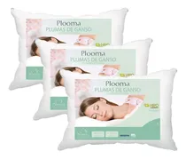 Comprar Kit 03 Travesseiros Plooma 100% Plumas Ganso 50x70cm 233fios