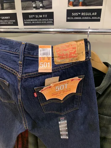 Jean Levis 501 Regular Fit Colores Original