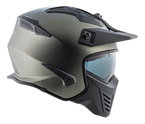 Capacete Norisk Fs726x Darth Monocolor Matte Titanium