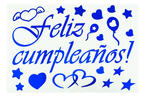 Stickers Para Globos De Feliz Cumpleaños  *5 Unidades