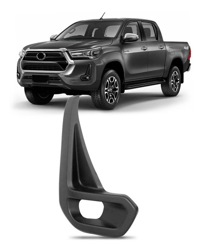 Moldura Milha Hilux Cd Srx 2021 A 2023 Preto Texturizado