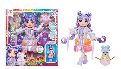 Boneca De Moda Rainbow High Winter Wonderland Violet Purple