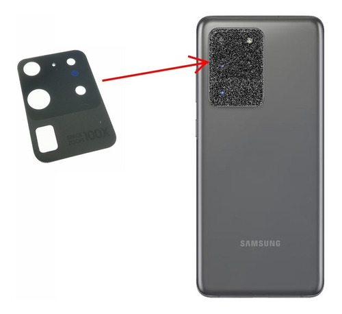 Samsung S20 Ultra Vidrio Trasero Lente Reemplazo Camara 