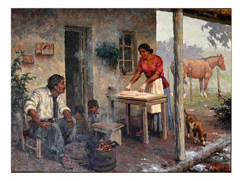 Federico Reilly - Escena De Campo - Lámina 45x30 Cm.