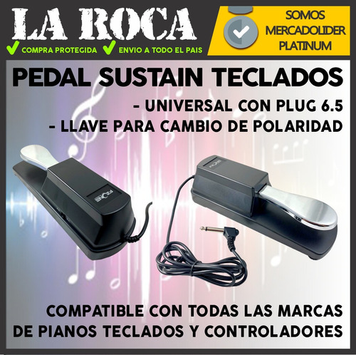 Imagen 4 de 10 de Pedal Sustain Cambio Polaridad Teclados Todas Marcas Cuotas