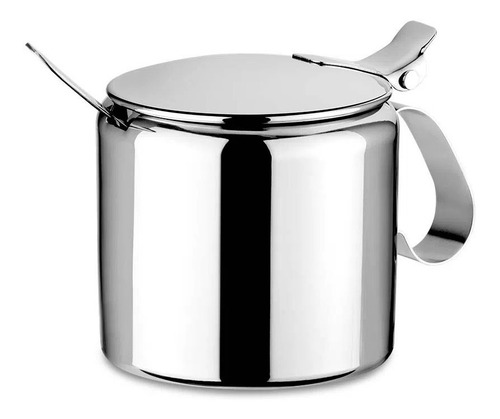 Açucareiro Em Aço Inox 300ml C/ Colher Porta Açúcar Up Home