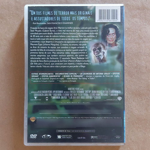 Dvd Filme Navio Fantasma O Terror Está A Bordo (Usado)
