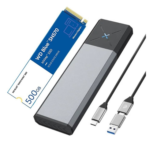 Disco Solido Externo Wd 500gb Metalico Resistente Usb Usb-c