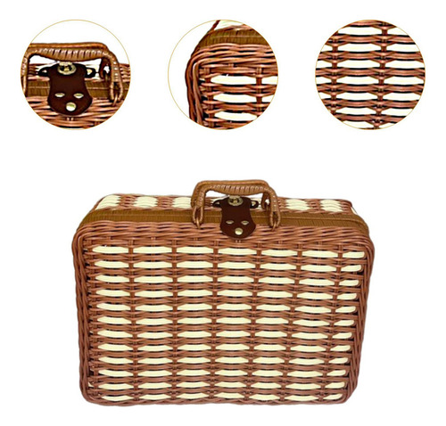 Cesta De Almacenamiento Con Tapa Y Asa For Accesorios De M