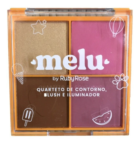 Cuarteto Contorno Blush Iluminador Melu - Makeup San Isidro