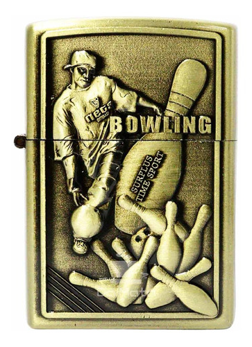 Isqueiro De Metal Dourado Bowling - Da Mata