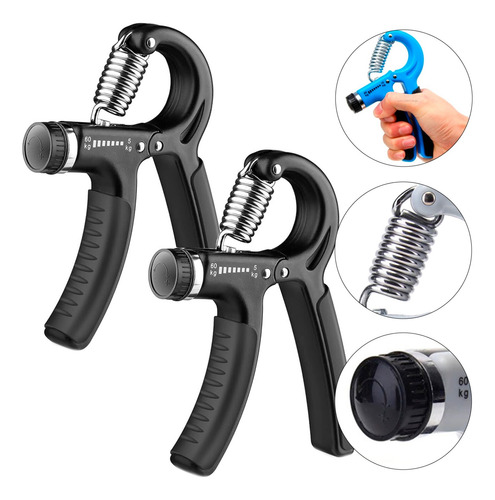 Kit 2 Flexor Dedos Hand Grip Força Fisioterapia Reabilitação