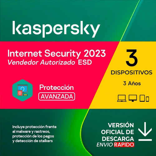 Kaspersky Internet Security 3 Dispositivos 3 Años