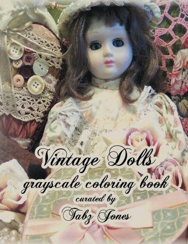 Dibujos De Vintage Dolls En Escala De Grises Para Colorear