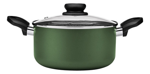 Caçarola Alu Maximum Stone Aa 22cm Tampa Vidro Verde Panelux