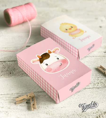 Kit Imprimible Granja Rosa Personalizado Para Cumpleaños