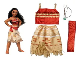 Fantasia Moana Infantil+ Colar 2 A 8 Anos Festas Aniversário