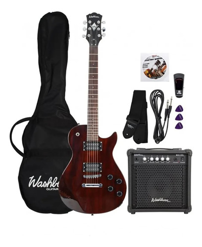 Pack De Guitarra Eléctrica Les Paul Washburn Win14wakeau