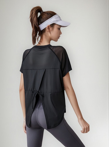 Playera Deportiva De Manga Corta Para Mujer, Holgada Y Delga