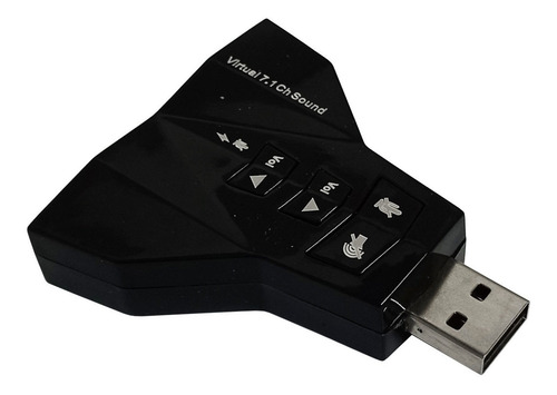 Tarjeta De Sonido Usb 7.1 2 Mic Y 2 Aud Virtual7.1 Tech