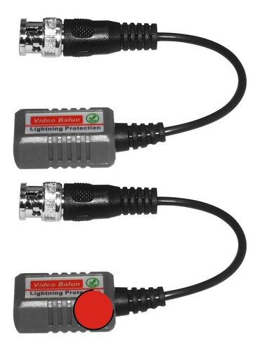 Par Transceptor Balun Transmite Video Cctv Cable Utp Pigtail