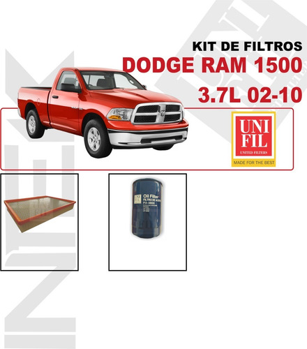 Kit De Filtros Dodge Ram 1500 3.7l02-03-04-05-06-07-08-09-10