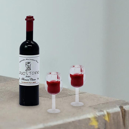6 Botellas De Vino En Miniatura Para Casa De Muñecas,