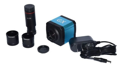 Câmera Para Microscópio 14mp Hdmi Usb Microscopia Cor Azul