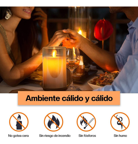 Vela Pilar Sin Llama, Electrica Ajustable Hasta 500 Horas