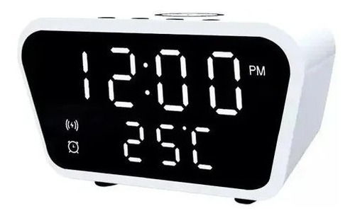 Reloj Despertador Cargador Inalámbrico Termómetro Alarma 