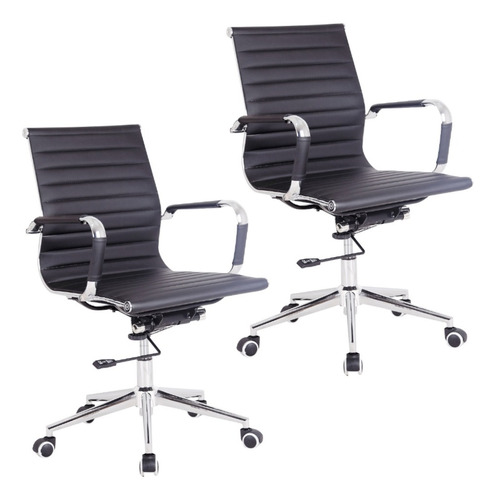 Silla Oficina Rd Ergonómica Sillon Escritorio Ejecutivo X 2 