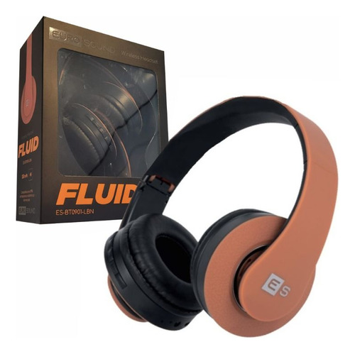 Auriculares Audifonos Bluetooth Eurosound Fluid Naranja