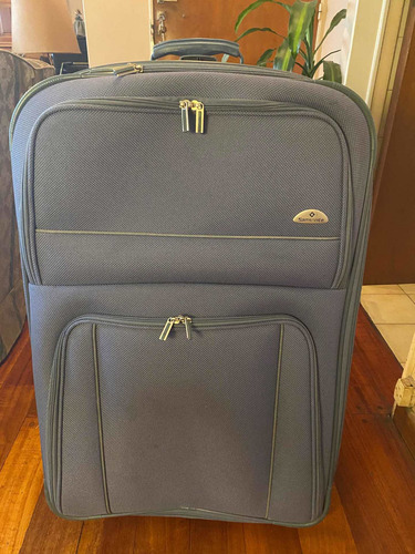Valija Samsonite De Tela Reforzada Grande Color Celeste Azul