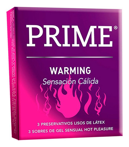 Preservativos Prime Warming | Cajita X 3 Un Sensación Cálida