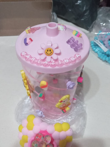Copo Erê Personalizado Rosa Com Nome