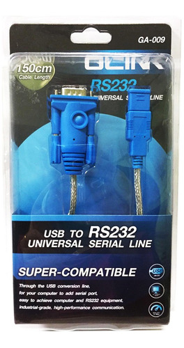 Cable Adaptador Usb A Puerto Serial Rs232 Glink 2.0