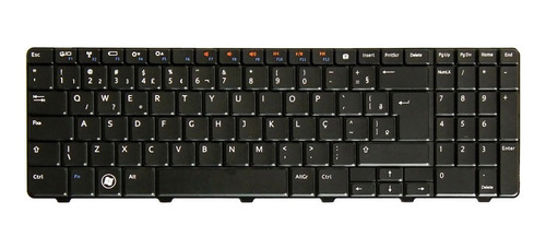 Teclado Para Notebook Dell Inspiron N5010 Nsk-drasw Abnt2 Br Cor Preto Idioma Português Brasil