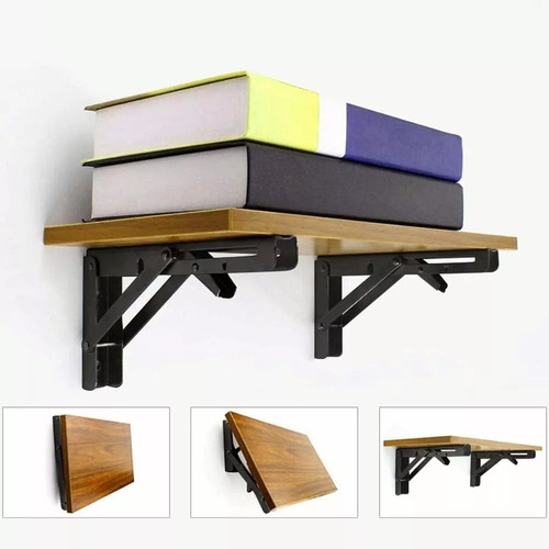 Par De Mensula Abatible Para Repisa Soporte Plegable 40cm