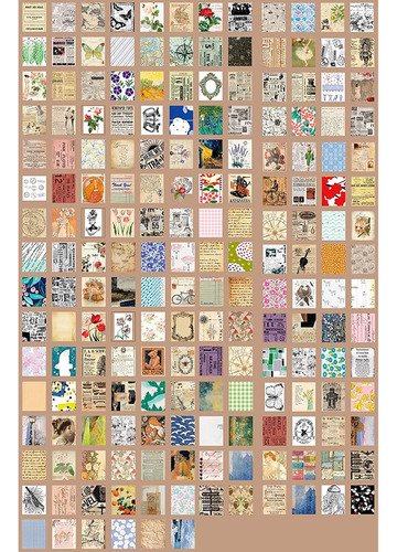 365 Hojas De Material Vintage Para Álbumes De Recortes, Bric