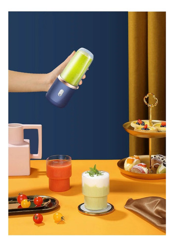 Mini Licuadora Batidora Portátil 400ml + Vaso 500ml Con Tapa