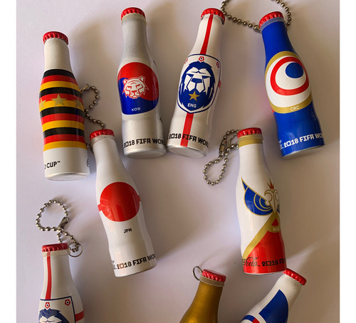 Mini Botella Coca Cola 10 Diferentes Mundial Fut Rusia 2018 (Usado)
