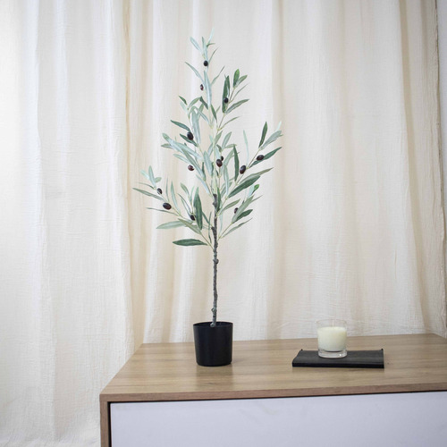Planta Olivo Artificial 85cm C/maceta Calidad Premium