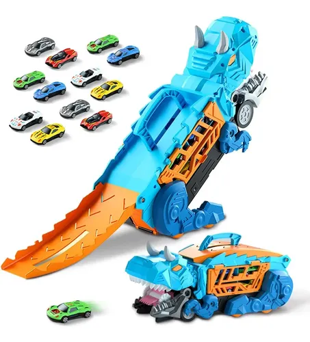 Caminhão Dinossauro Pista com Carrinhos Maleta Transporte — R$ 101,97 em Mercado Livre
