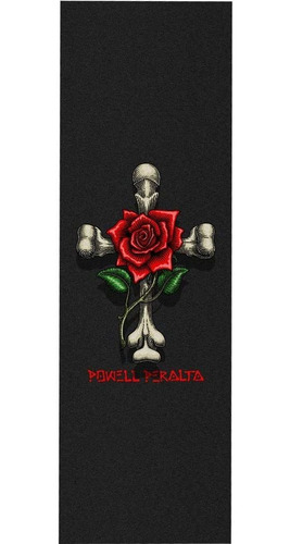 Powell-peralta Griptape Rose Cross - Lámina De Agarre (10.5